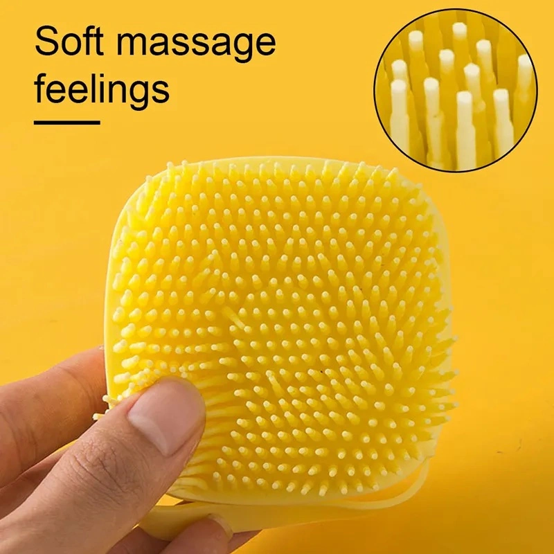 Bathroom Dog Bath Brush Massage Soft Safety Silicone Comb with Shampoo Box Pet Accessories for Cats Shower Grooming Tool